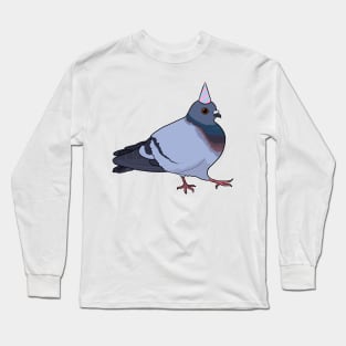 Birthday Pigeon Long Sleeve T-Shirt